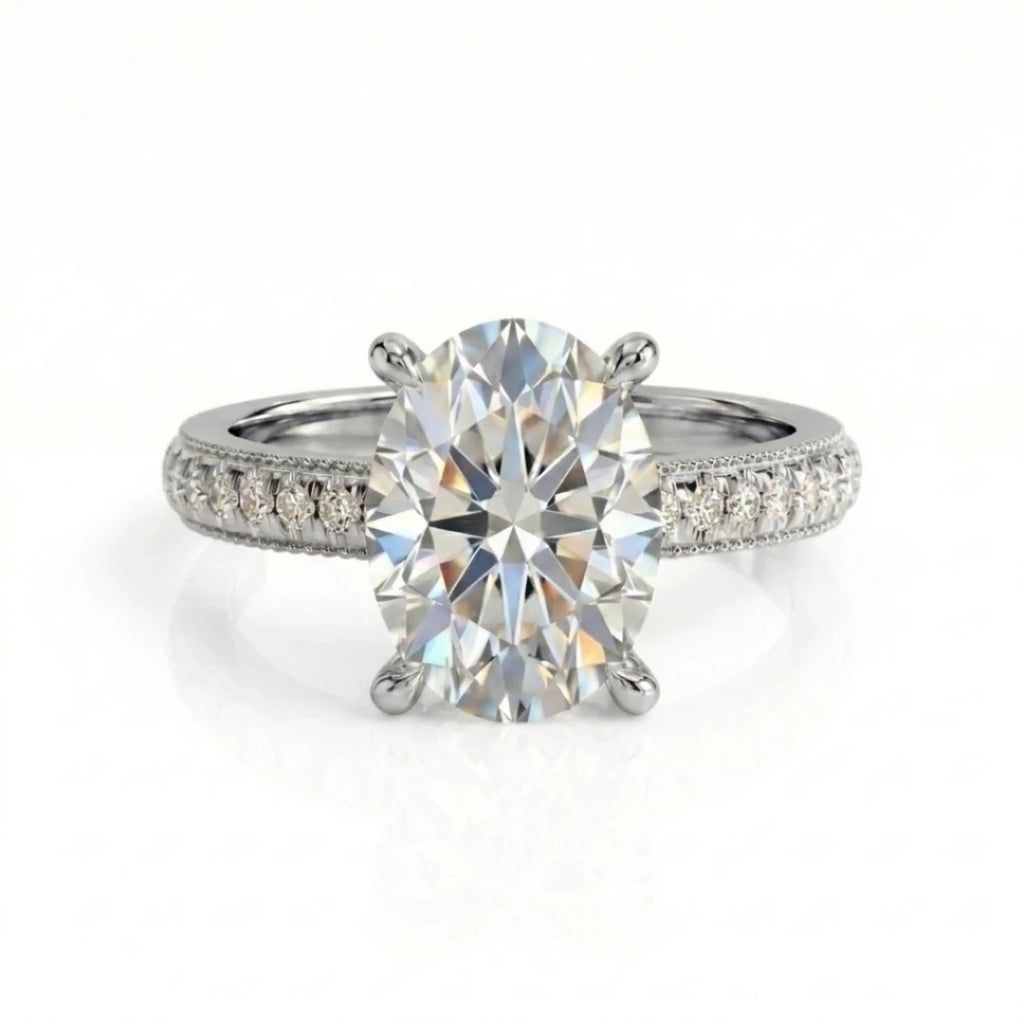 Pavé Claw Radiant Ring