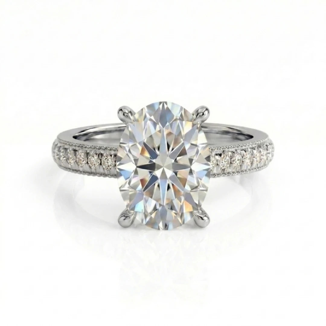 Pavé Claw Radiant Ring