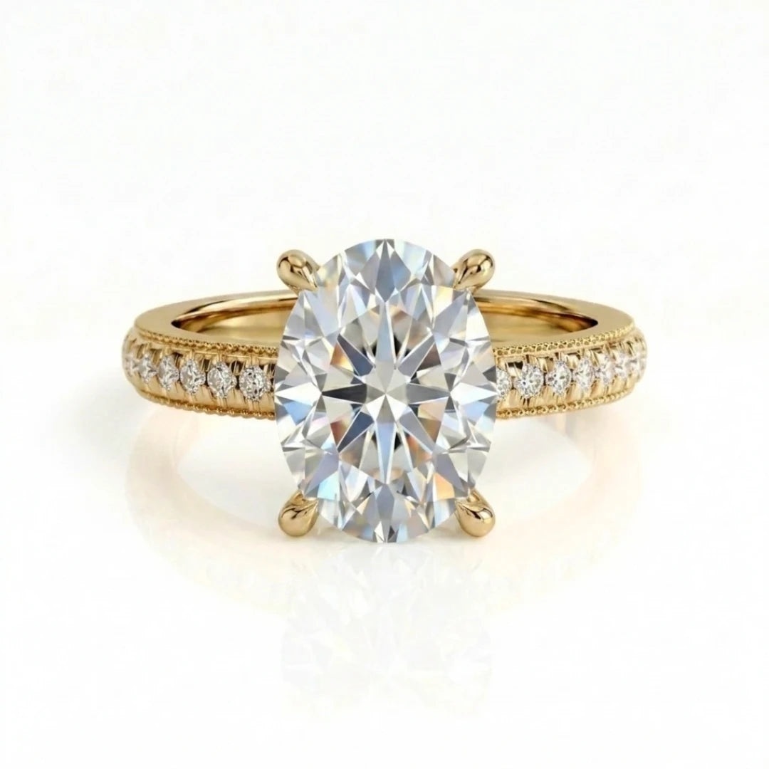 Pavé Claw Radiant Ring