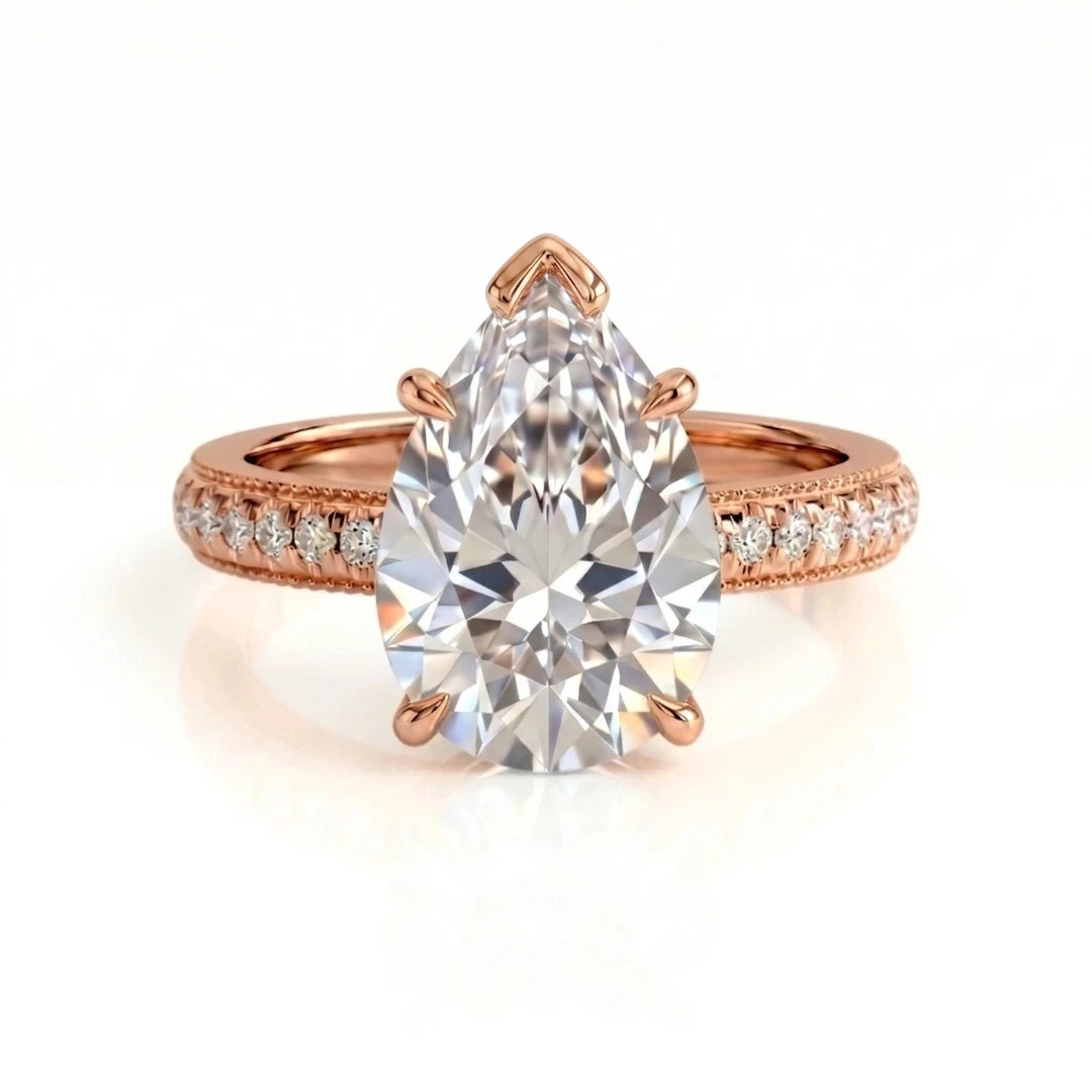 Pavé Claw Radiant Ring