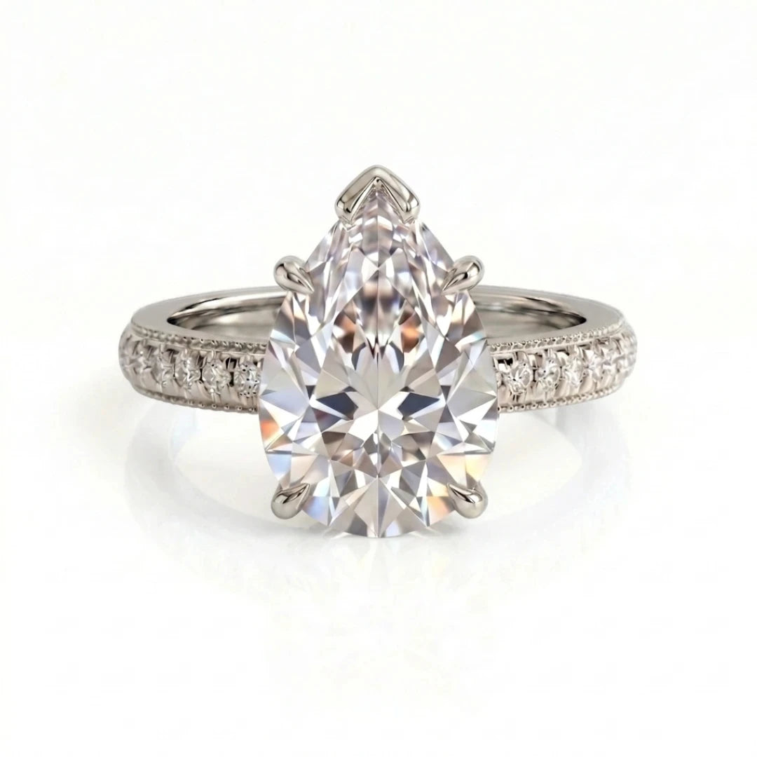 Pavé Claw Radiant Ring