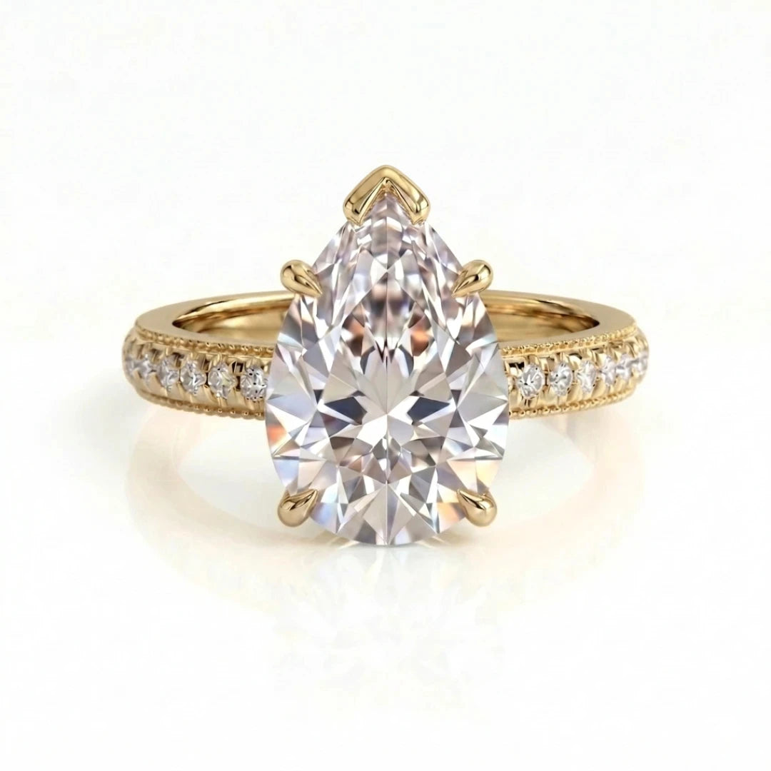 Pavé Claw Radiant Ring
