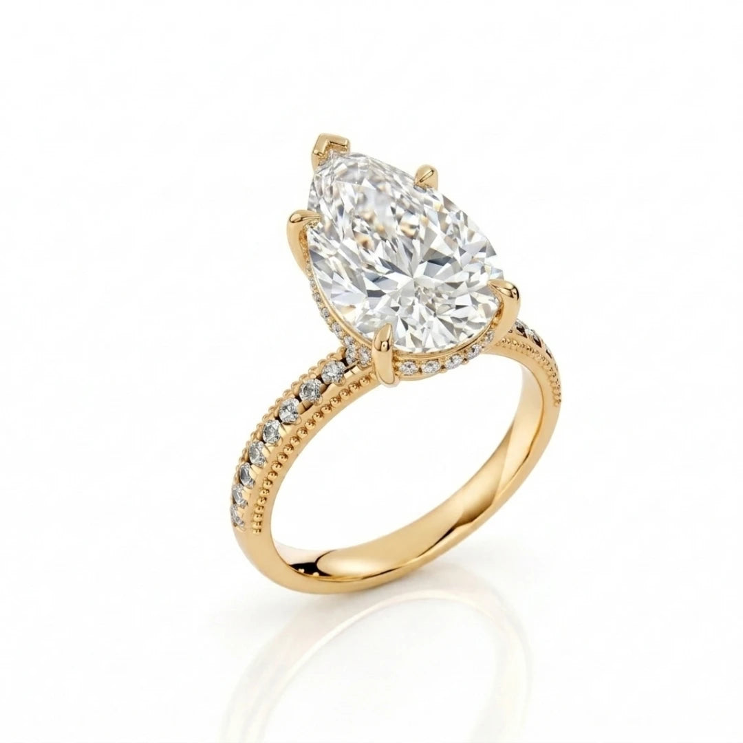 Pavé Claw Radiant Ring