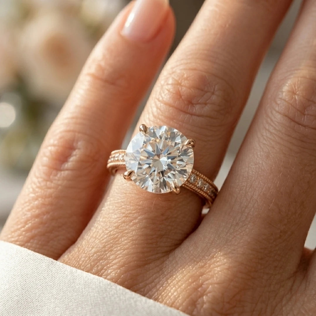 Pavé Claw Radiant Ring