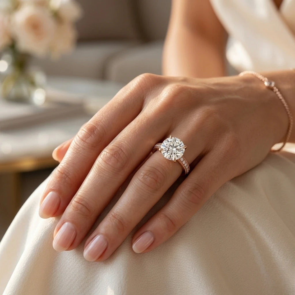 Pavé Claw Radiant Ring