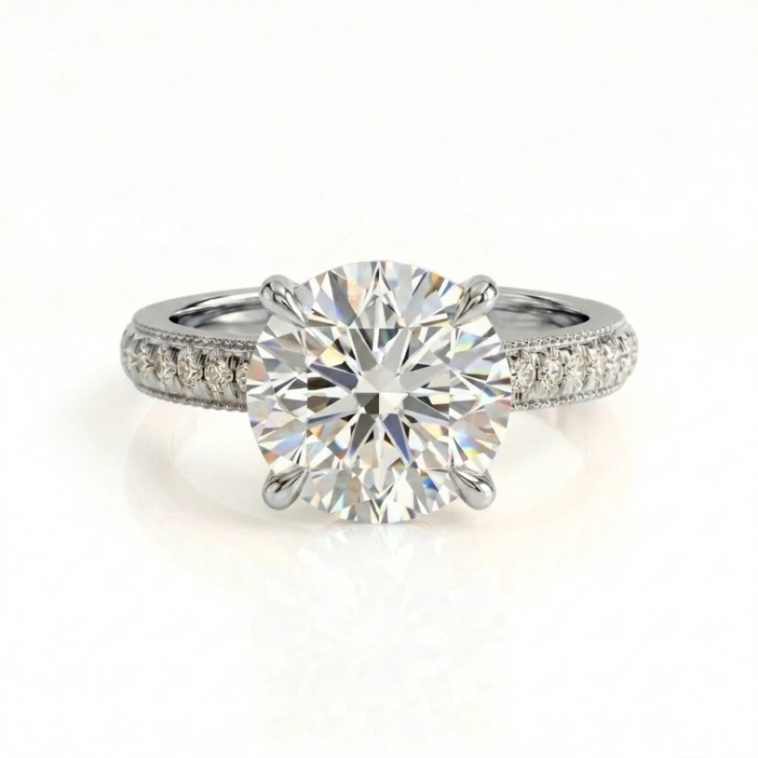 Pavé Claw Radiant Ring