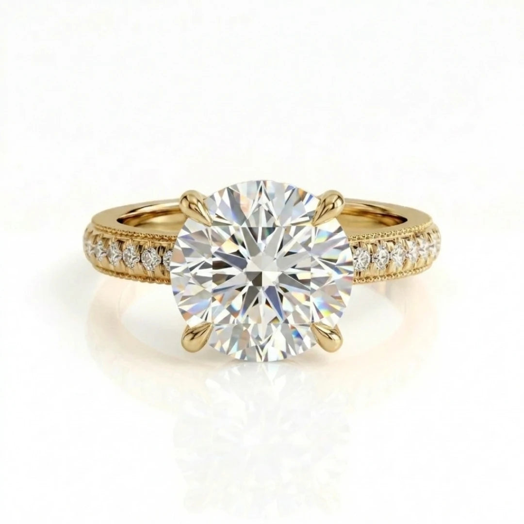 Pavé Claw Radiant Ring