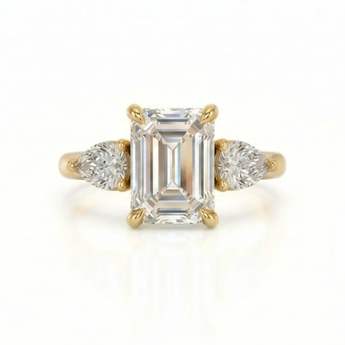 Basket Style Three Stone Ring