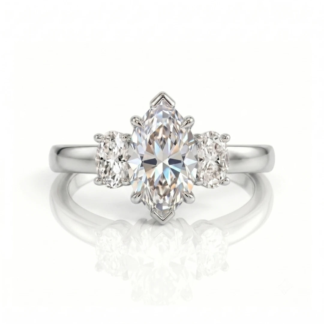 Classic Three-Stone Diamond Engagement Ring