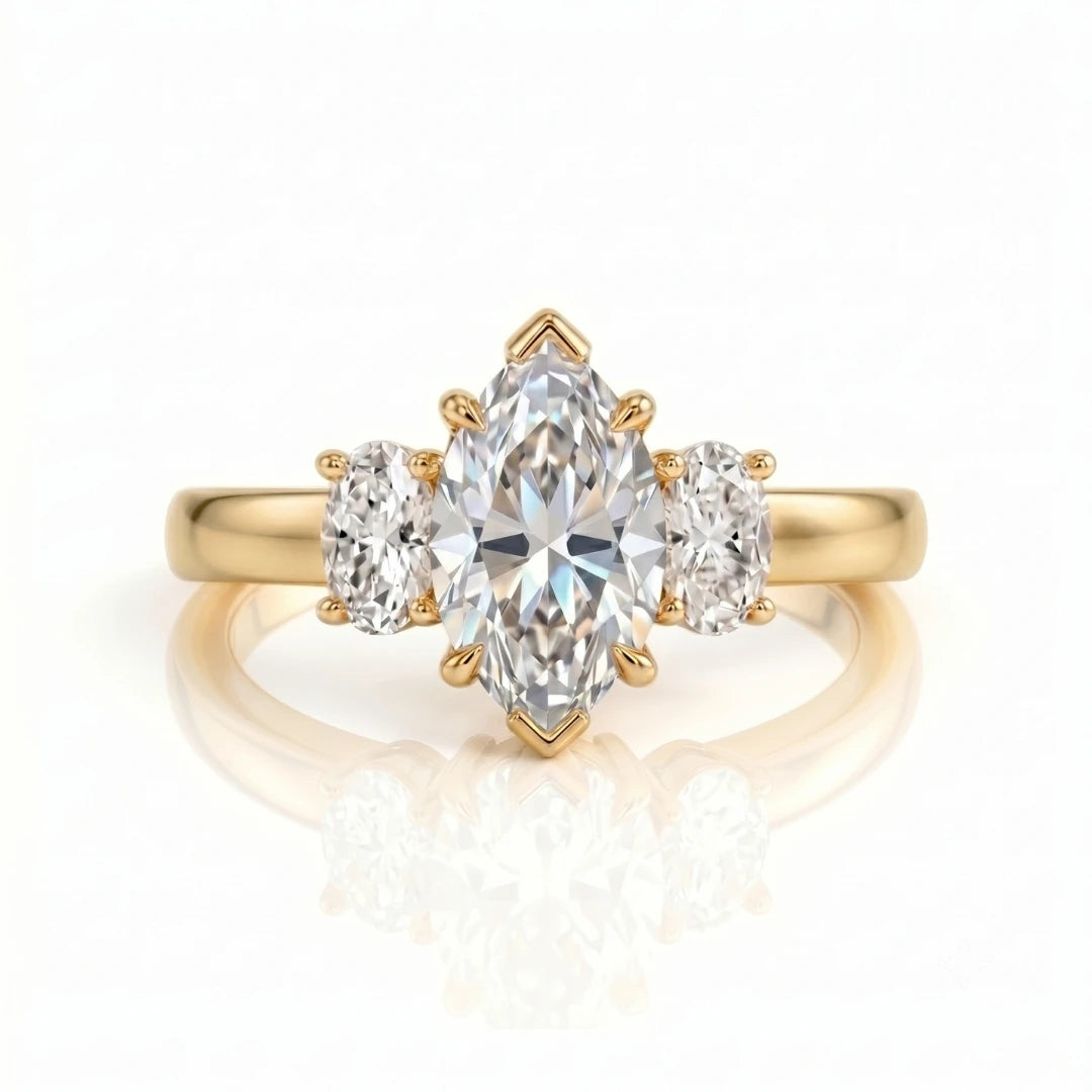 Classic Three-Stone Diamond Engagement Ring