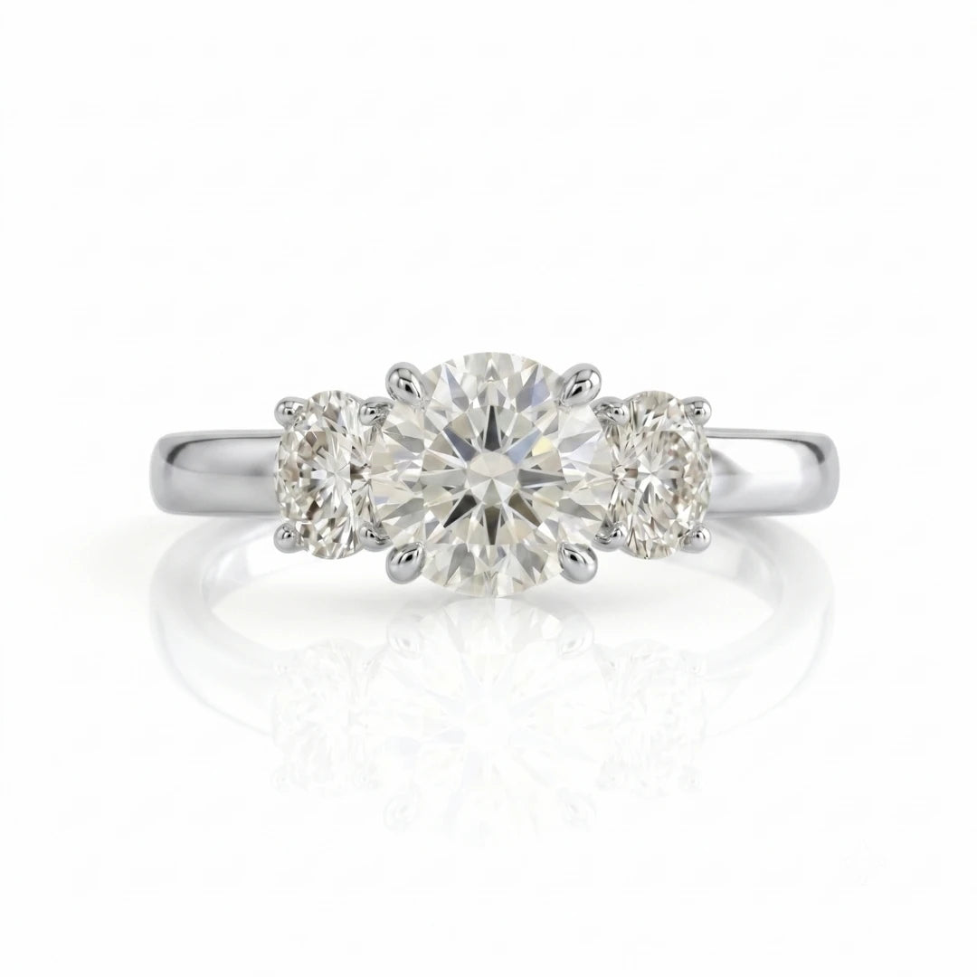 Classic Three-Stone Diamond Engagement Ring