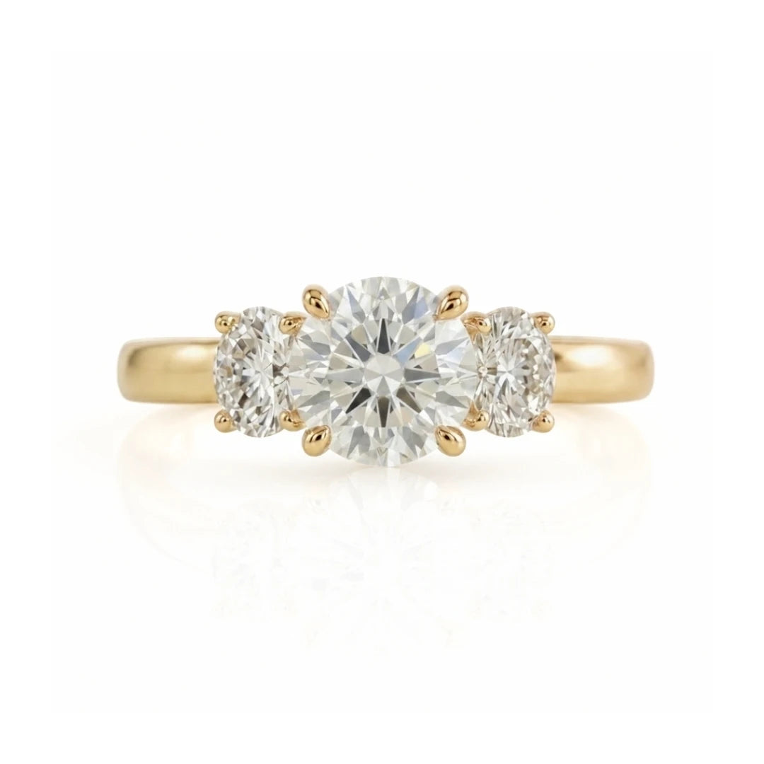 Classic Three-Stone Diamond Engagement Ring