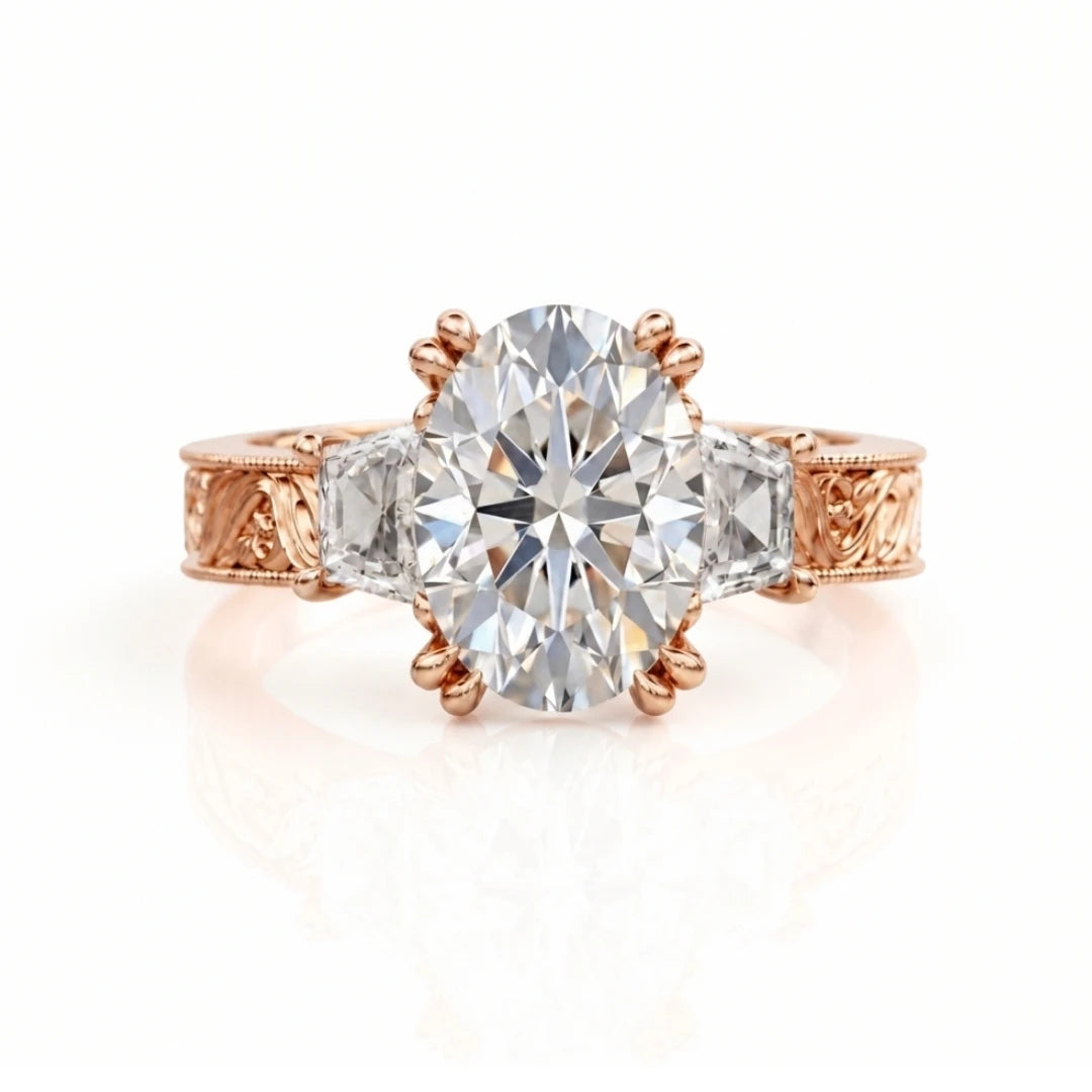 Vintage Three-Stone Diamond Engagement Ring