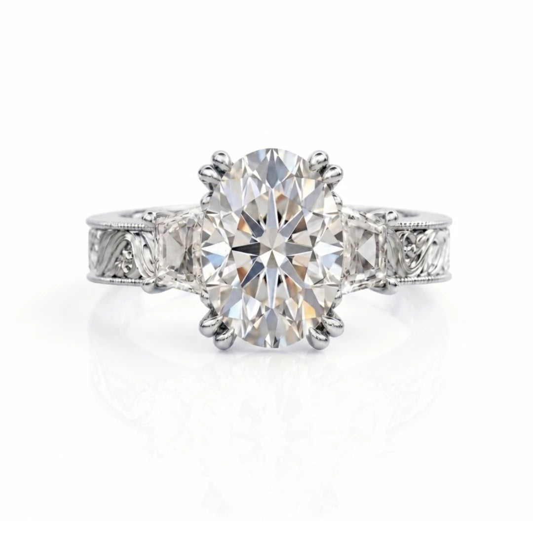 Vintage Three-Stone Diamond Engagement Ring