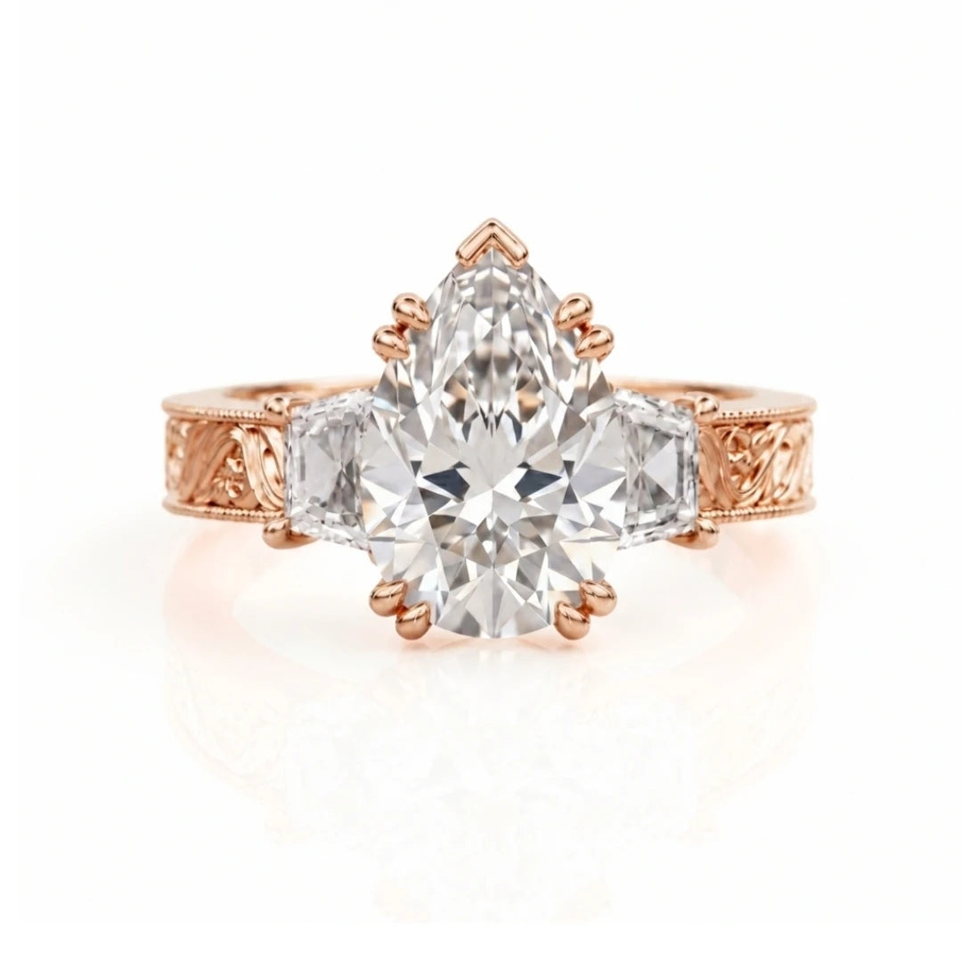 Vintage Three-Stone Diamond Engagement Ring