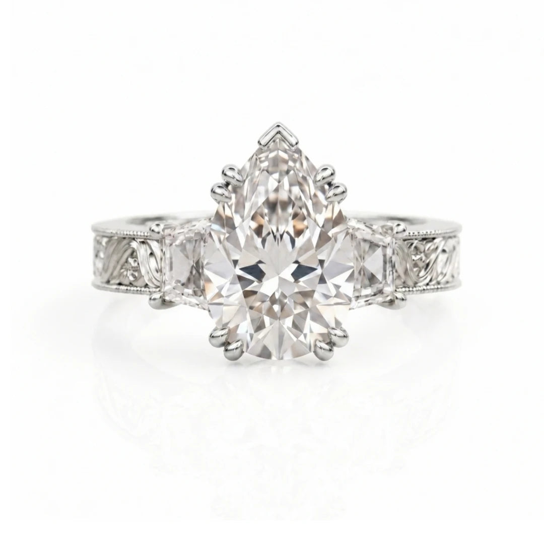Vintage Three-Stone Diamond Engagement Ring