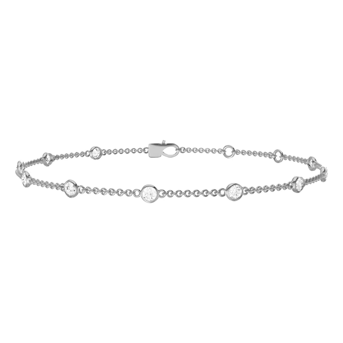 Bezel Lab Diamond Station Bracelet (.50 ct. tw.)