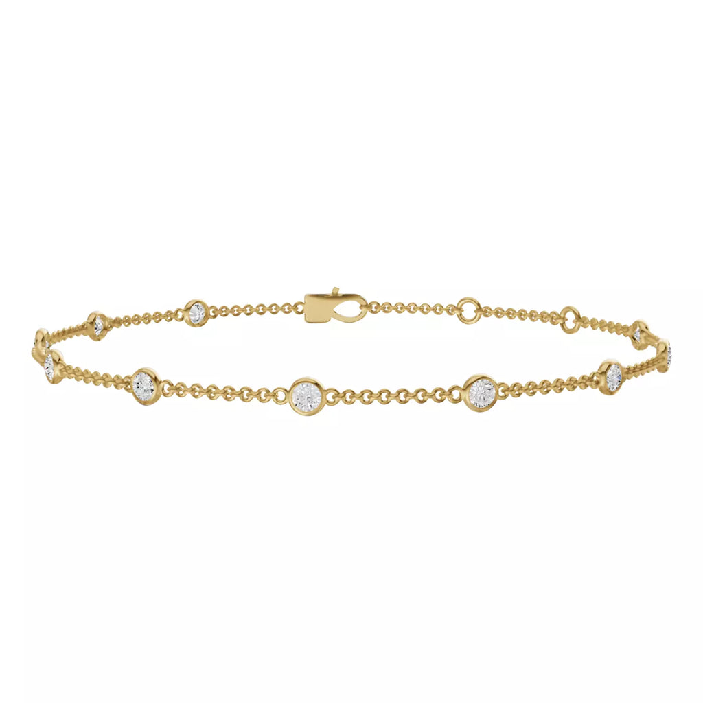 Bezel Lab Diamond Station Bracelet (.50 ct. tw.)