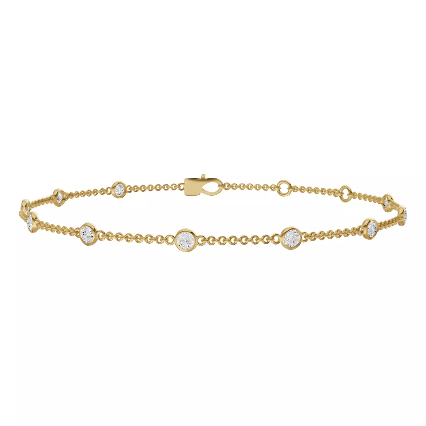 Bezel Lab Diamond Station Bracelet (.50 ct. tw.)