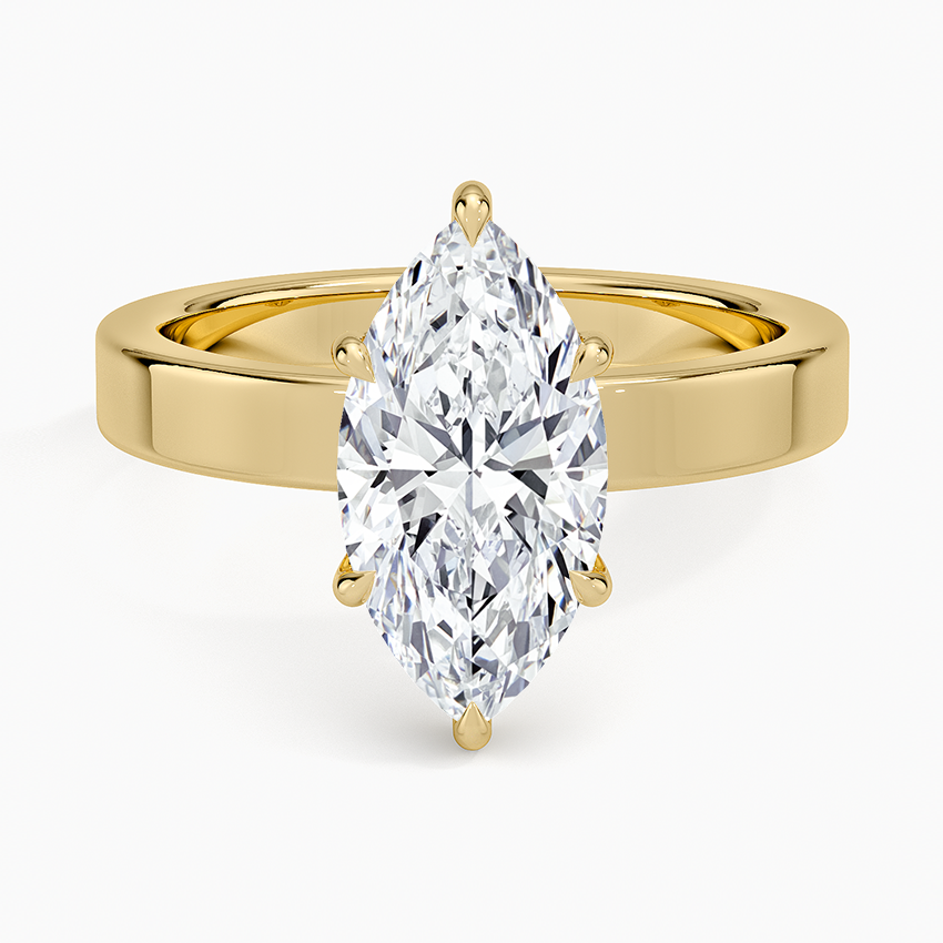 Peyton 3mm Solitaire Ring in 14K Yellow Gold