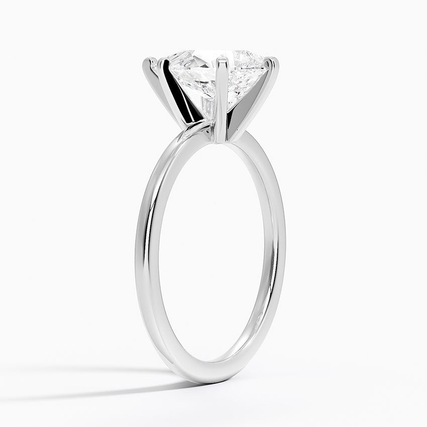 Six-Prong Petite Comfort Fit 1.5mm Solitaire Ring