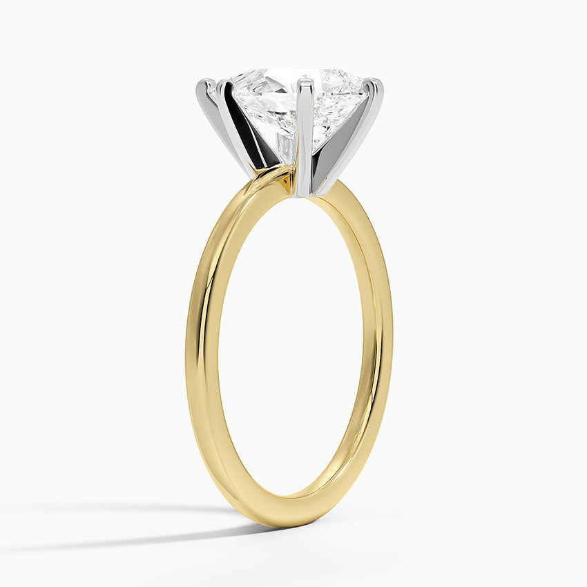 Six-Prong Petite Comfort Fit 1.5mm Solitaire Ring