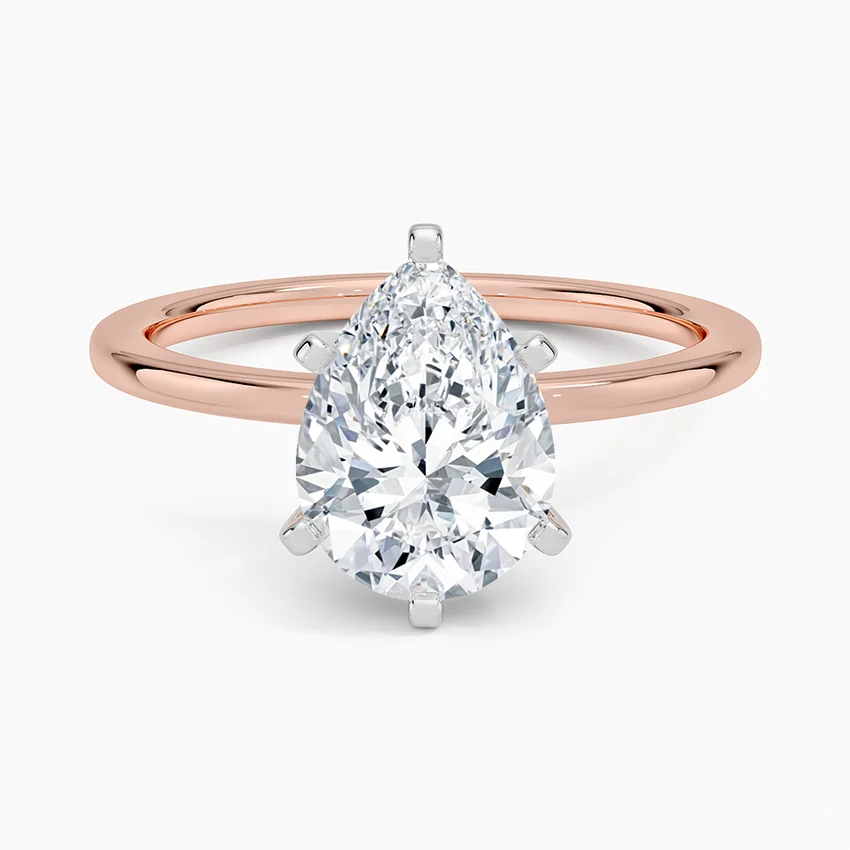 Six-Prong Petite Comfort Fit 1.5mm Solitaire Ring
