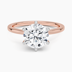 Six-Prong Petite Comfort Fit 1.5mm Solitaire Ring