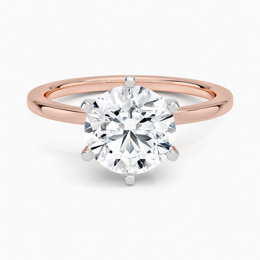 Six-Prong Petite Comfort Fit 1.5mm Solitaire Ring