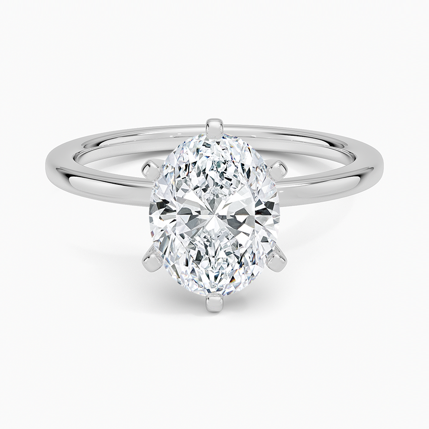Six-Prong Petite Comfort Fit 1.5mm Solitaire Ring