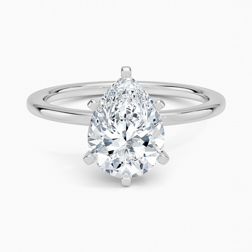 Six-Prong Petite Comfort Fit 1.5mm Solitaire Ring