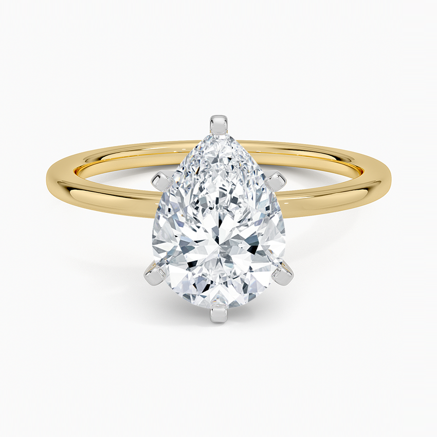Six-Prong Petite Comfort Fit 1.5mm Solitaire Ring