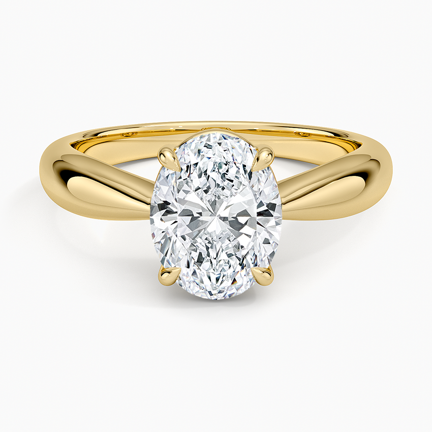 Thea Tapered Solitaire Diamond Ring