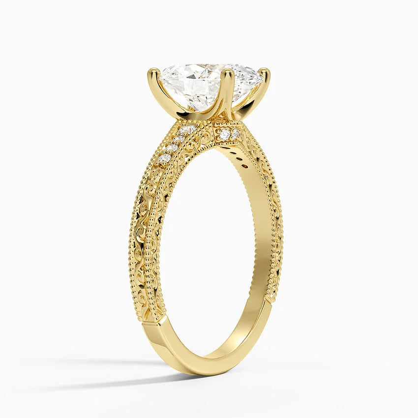 Hudson Engraved Diamond Ring