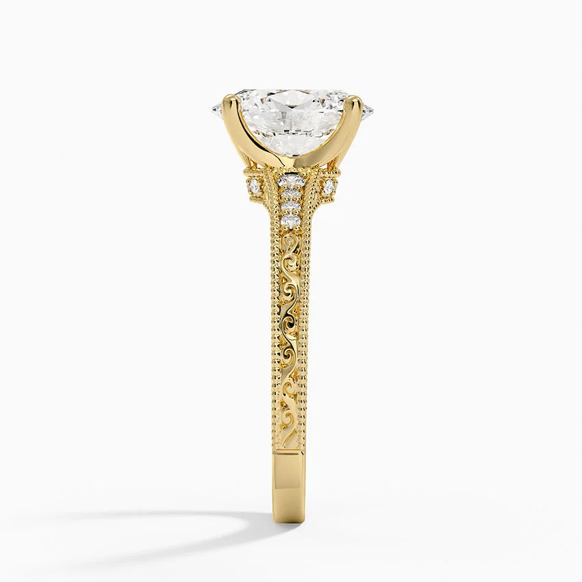 Hudson Engraved Diamond Ring