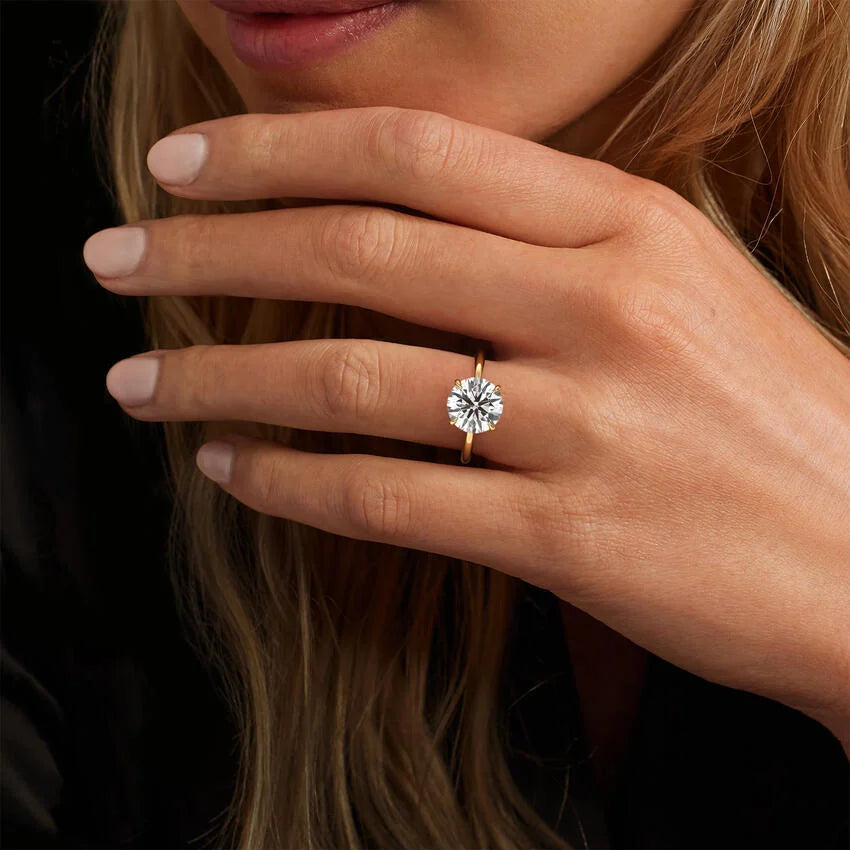Freesia Hidden Halo Diamond Ring