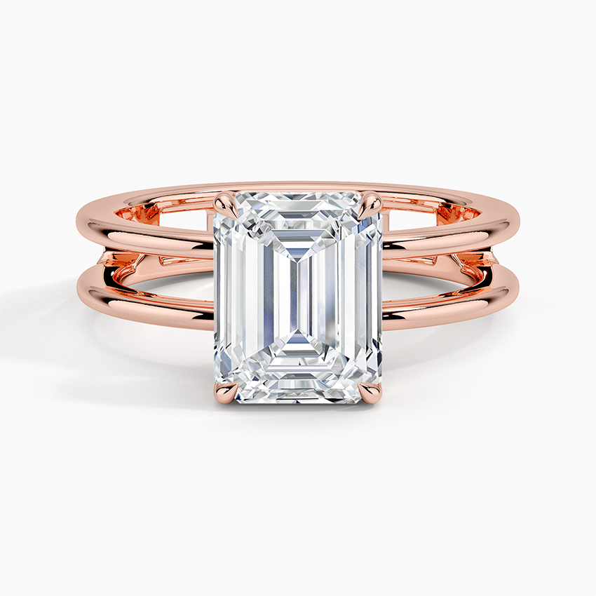 Aimee Open Double Band Solitaire Ring