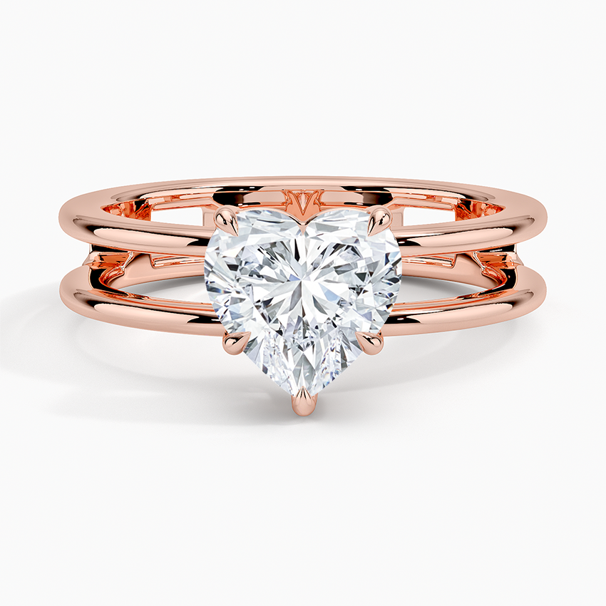 Aimee Open Double Band Solitaire Ring
