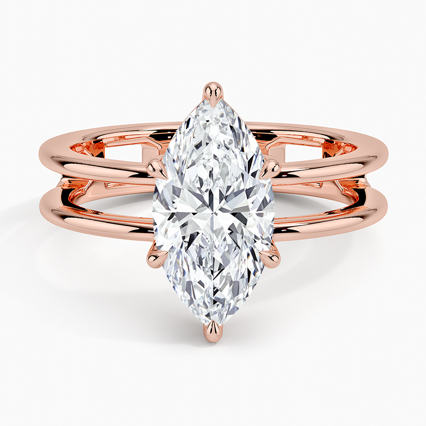 Aimee Open Double Band Solitaire Ring