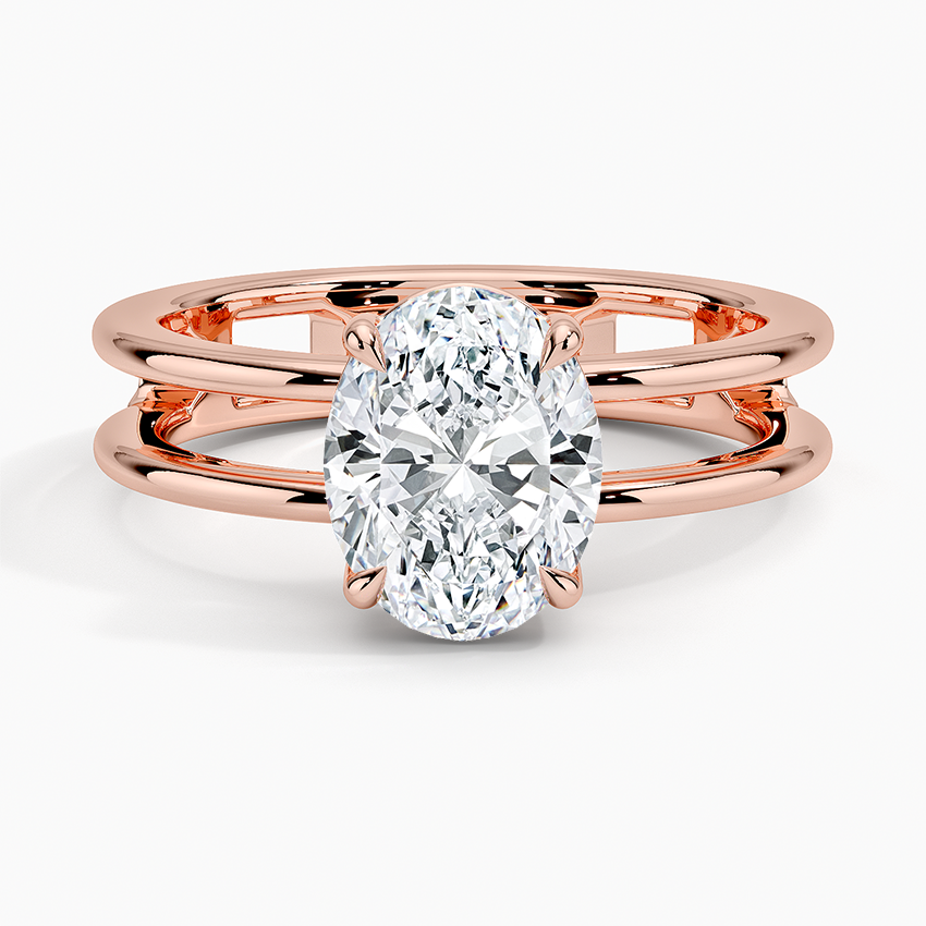 Aimee Open Double Band Solitaire Ring
