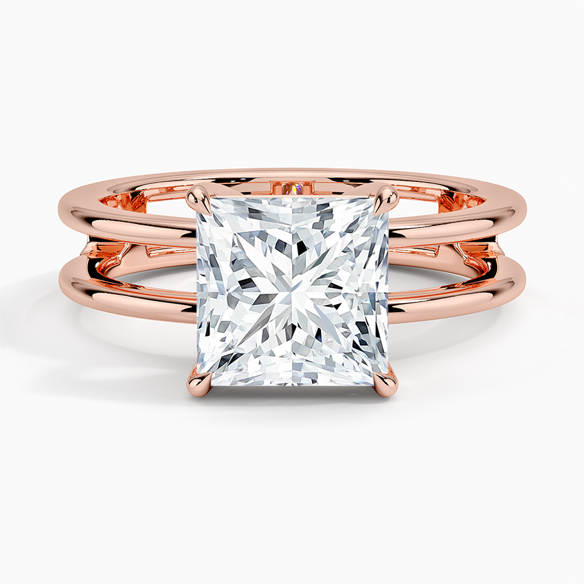 Aimee Open Double Band Solitaire Ring