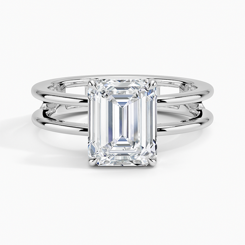 Aimee Open Double Band Solitaire Ring