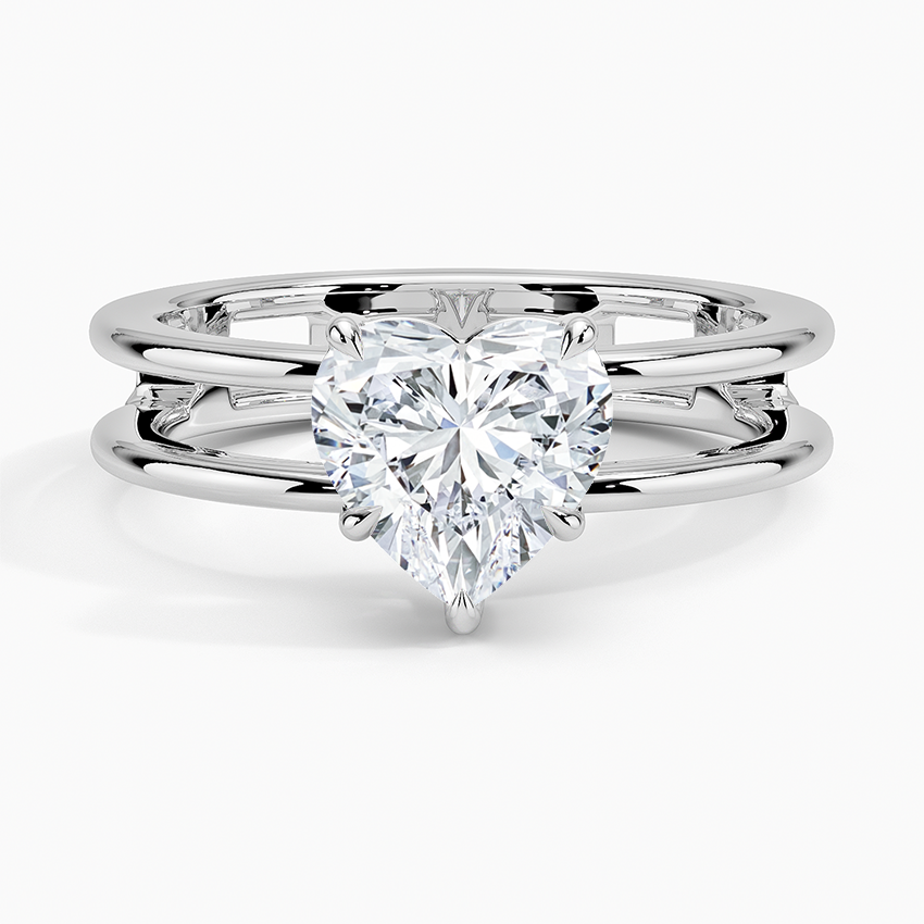 Aimee Open Double Band Solitaire Ring