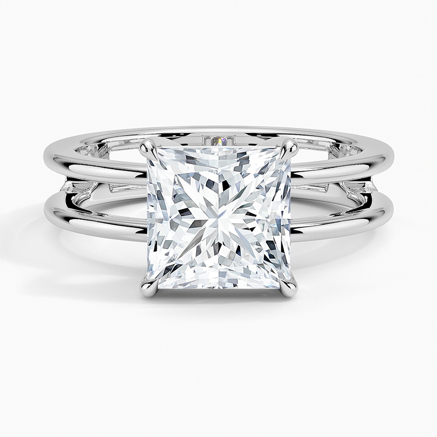 Aimee Open Double Band Solitaire Ring