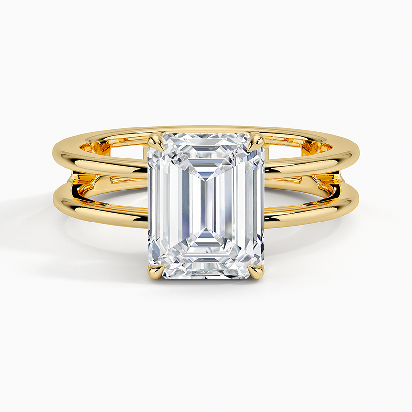 Aimee Open Double Band Solitaire Ring