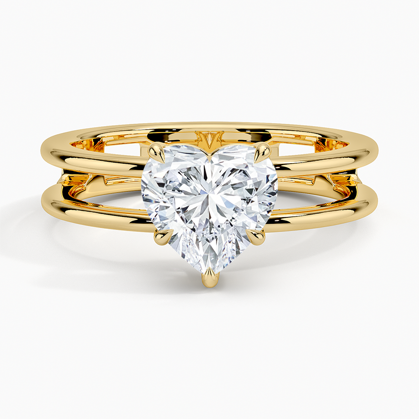 Aimee Open Double Band Solitaire Ring