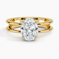 Aimee Open Double Band Solitaire Ring