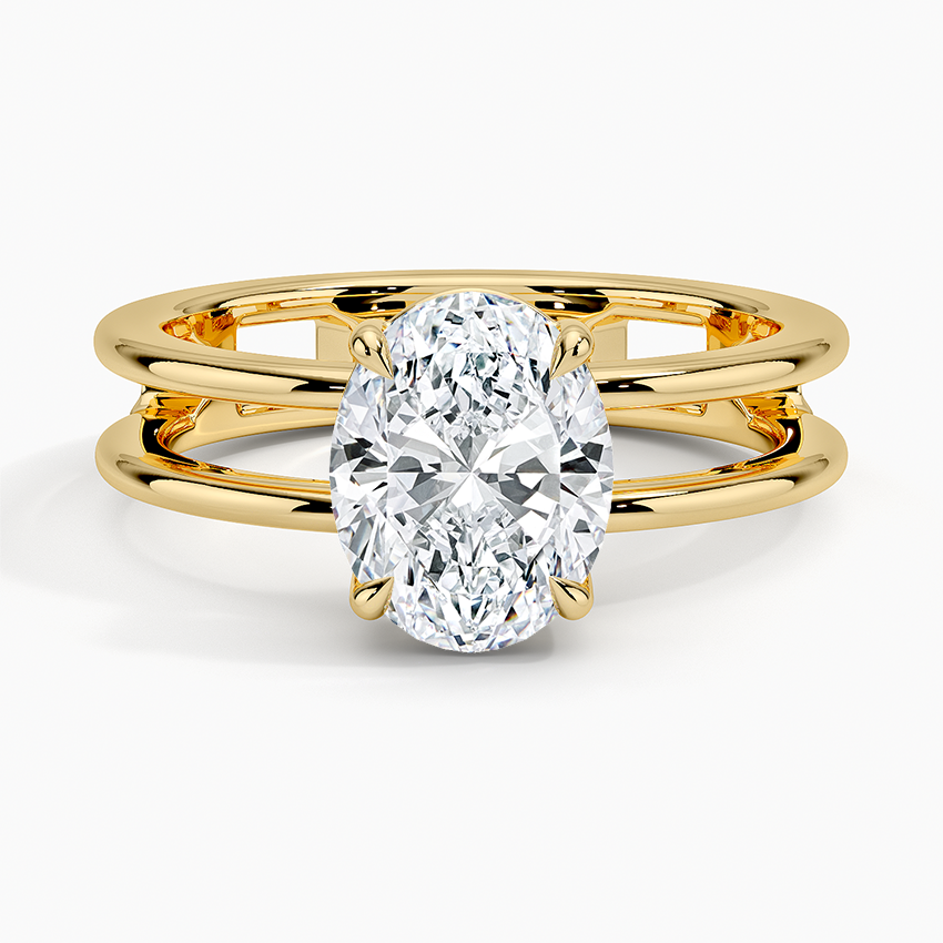 Aimee Open Double Band Solitaire Ring