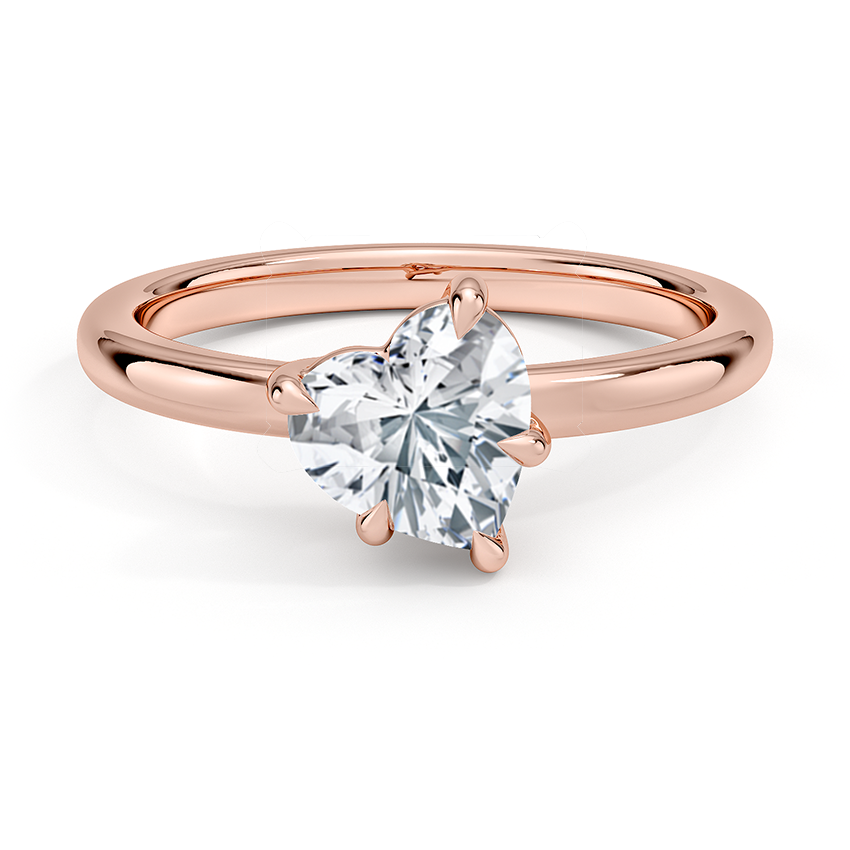 Angled Solitaire Diamond Ring