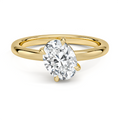 Angled Solitaire Diamond Ring